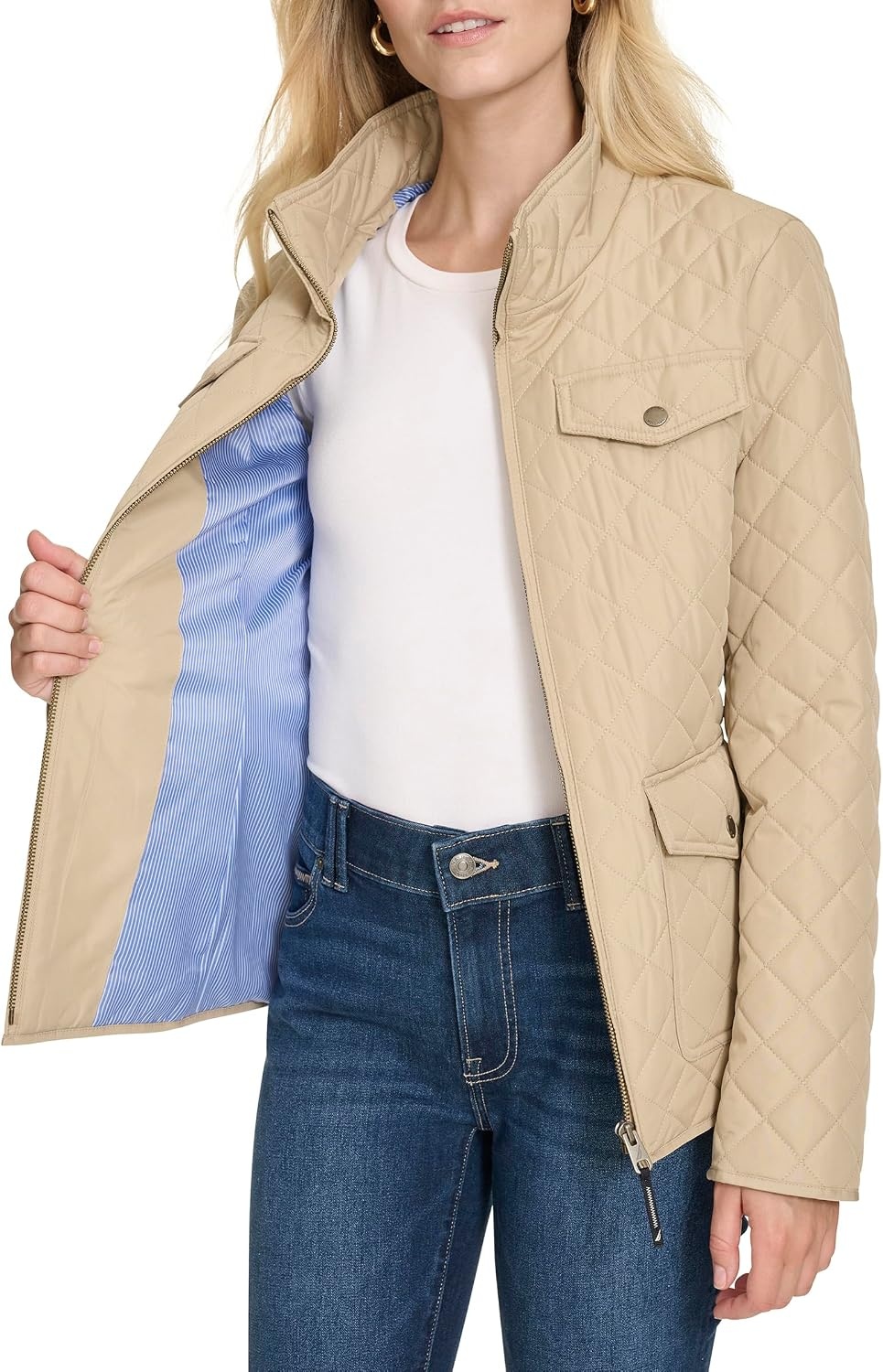 image:imageNautica Womens Barn Outerwear Quilted JacketRope