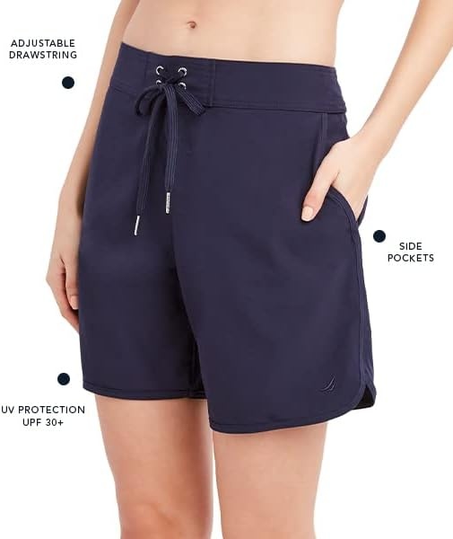 image:imageNautica Womens Board Shorts 3 Inseam QuickDry Swim Shorts Surf Beach Wear Bikini CoverupBlack