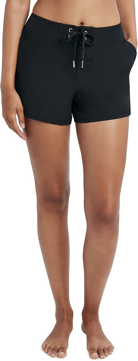 image:imageNautica Womens Board Shorts 3 Inseam QuickDry Swim Shorts Surf Beach Wear Bikini CoverupBlack