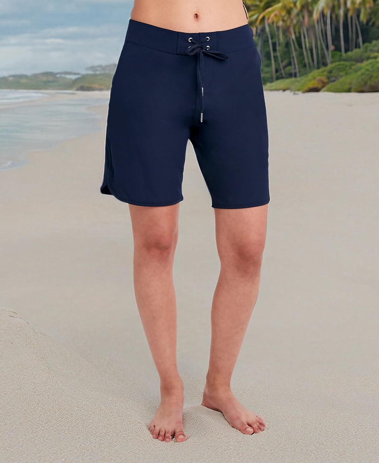 image:imageNautica Womens Board Shorts 9 Inseam Quick Dry Swim Shorts Swimsuit Bottom Bikini Cover Up BeachwearDeep Sea