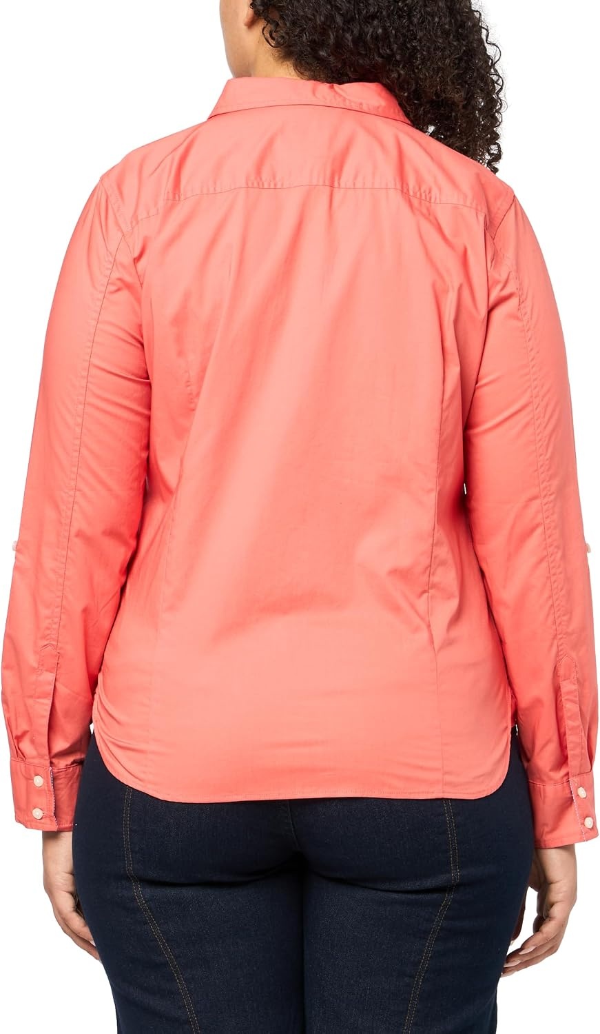 image:imageNautica Womens Button Front Long Sleeve Roll Tab ShirtCoralie