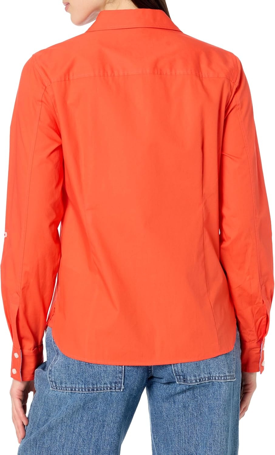 image:imageNautica Womens Button Front Long Sleeve Roll Tab ShirtGrenadine