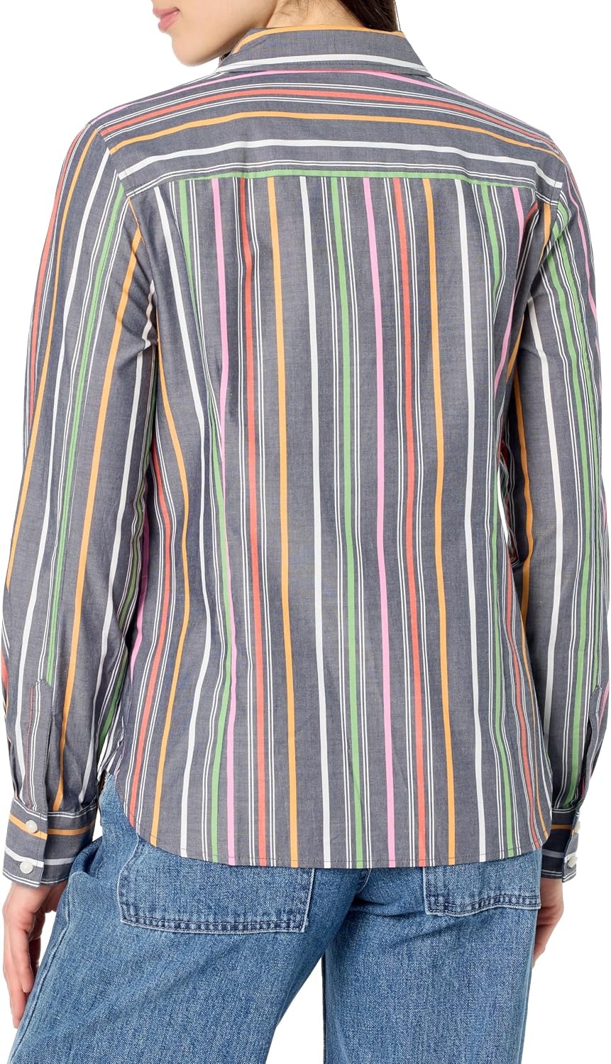 image:imageNautica Womens Button Front Long Sleeve Roll Tab ShirtNew Night Sky