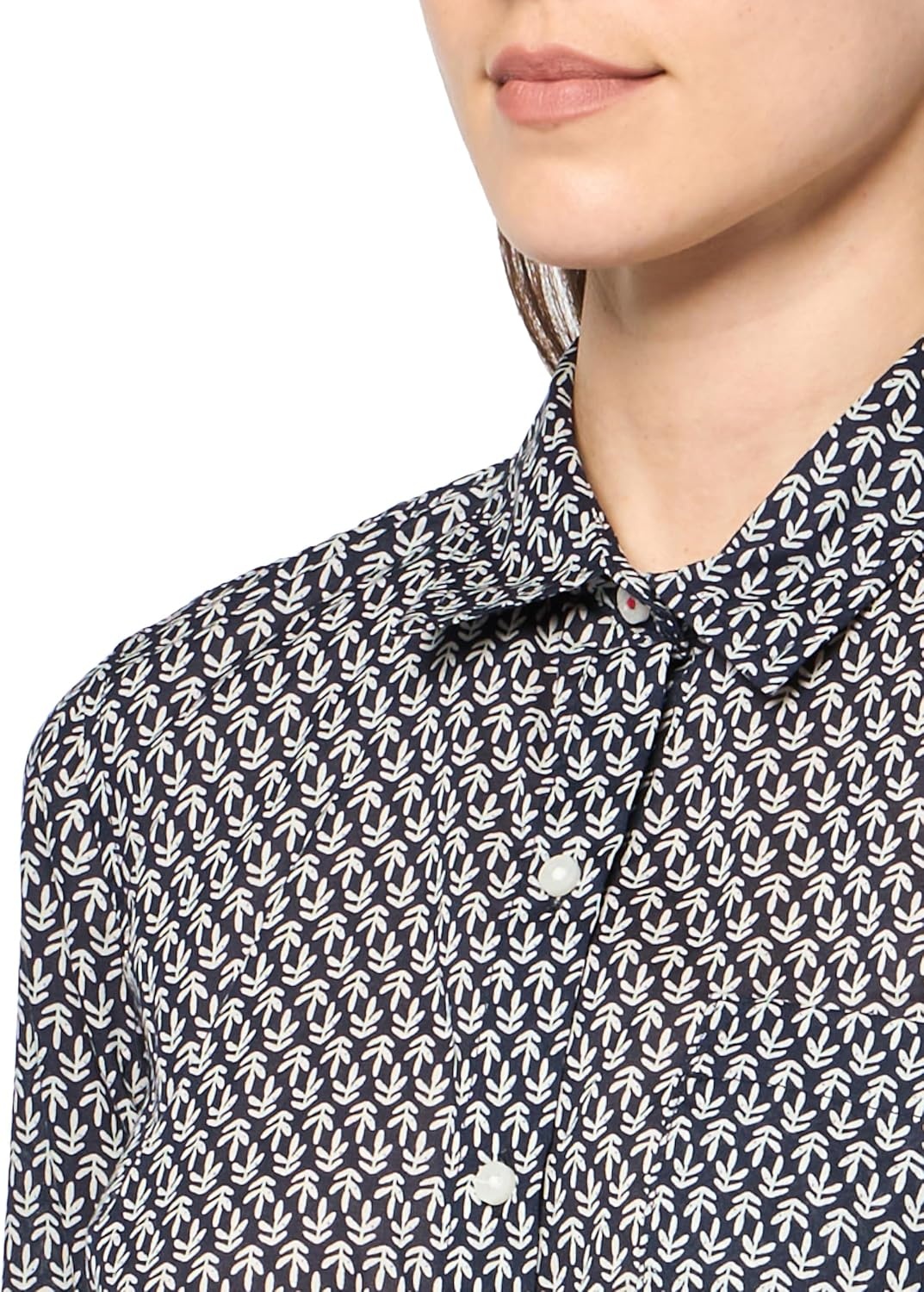 image:imageNautica Womens Button Front Long Sleeve Roll Tab ShirtNight Sky Multi