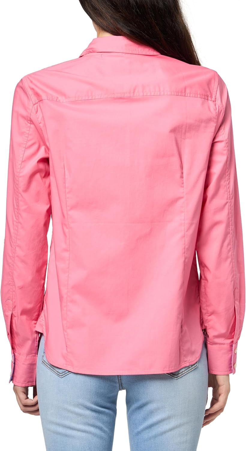 image:imageNautica Womens Button Front Long Sleeve Roll Tab ShirtPeony