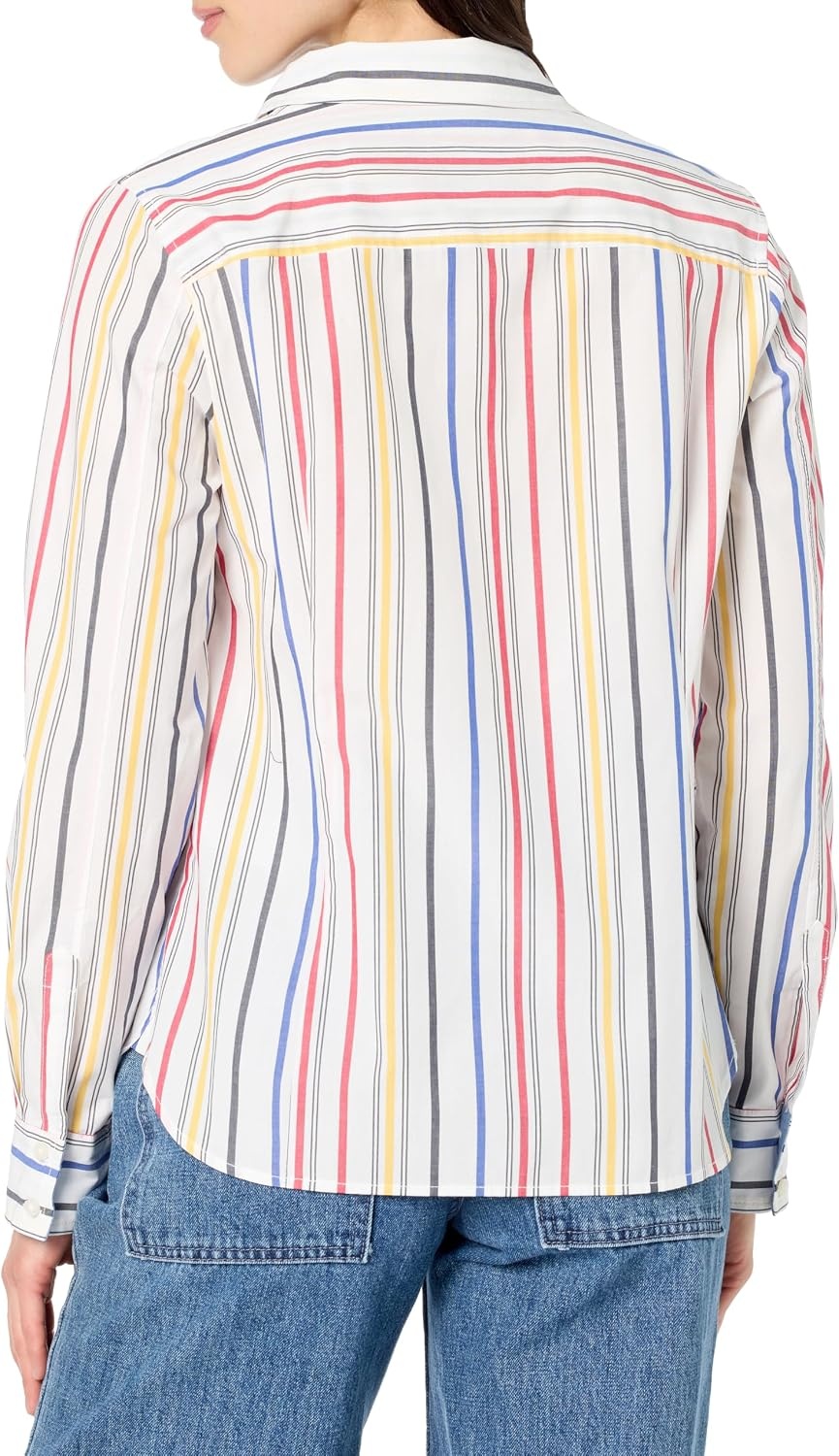 image:imageNautica Womens Button Front Long Sleeve Roll Tab ShirtRegatta Red Multi