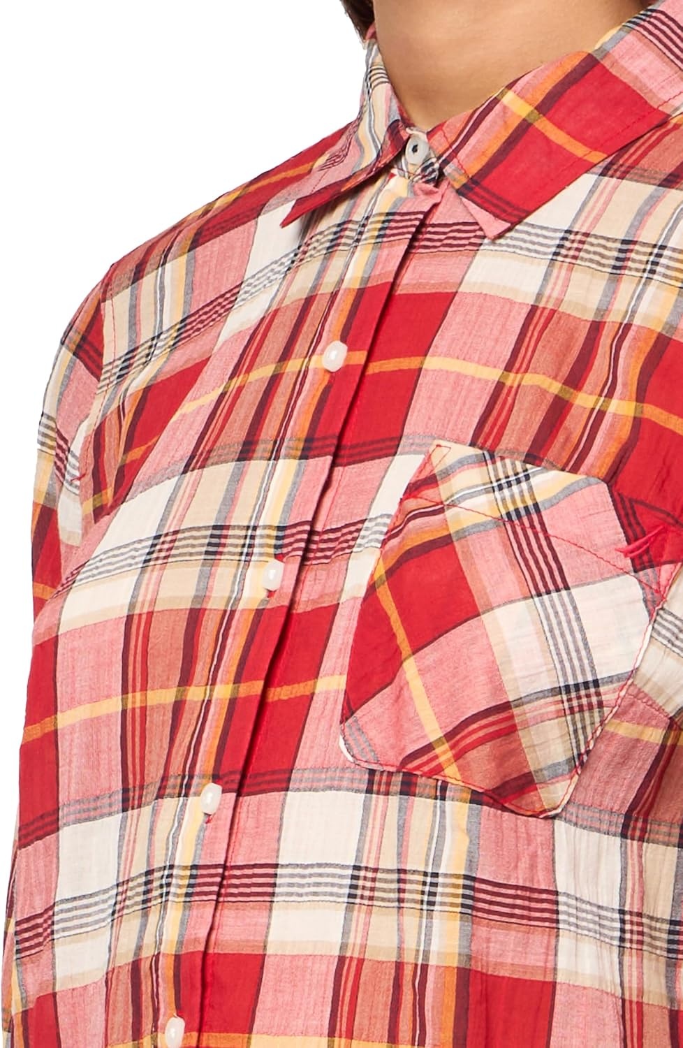 image:imageNautica Womens Button Front Long Sleeve Roll Tab ShirtSamba Multi