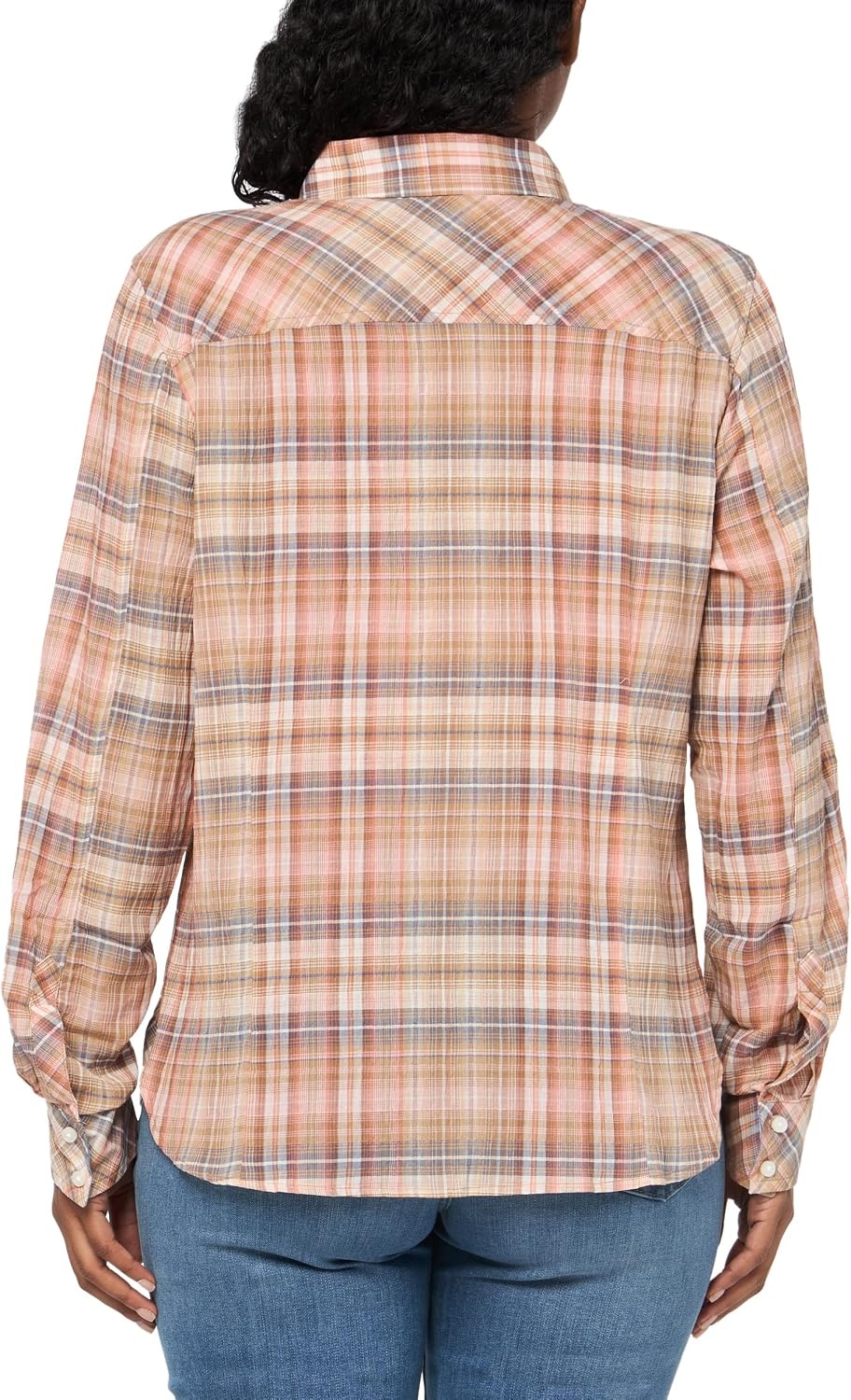 image:imageNautica Womens Button Front Long Sleeve Roll Tab ShirtTigers Eye