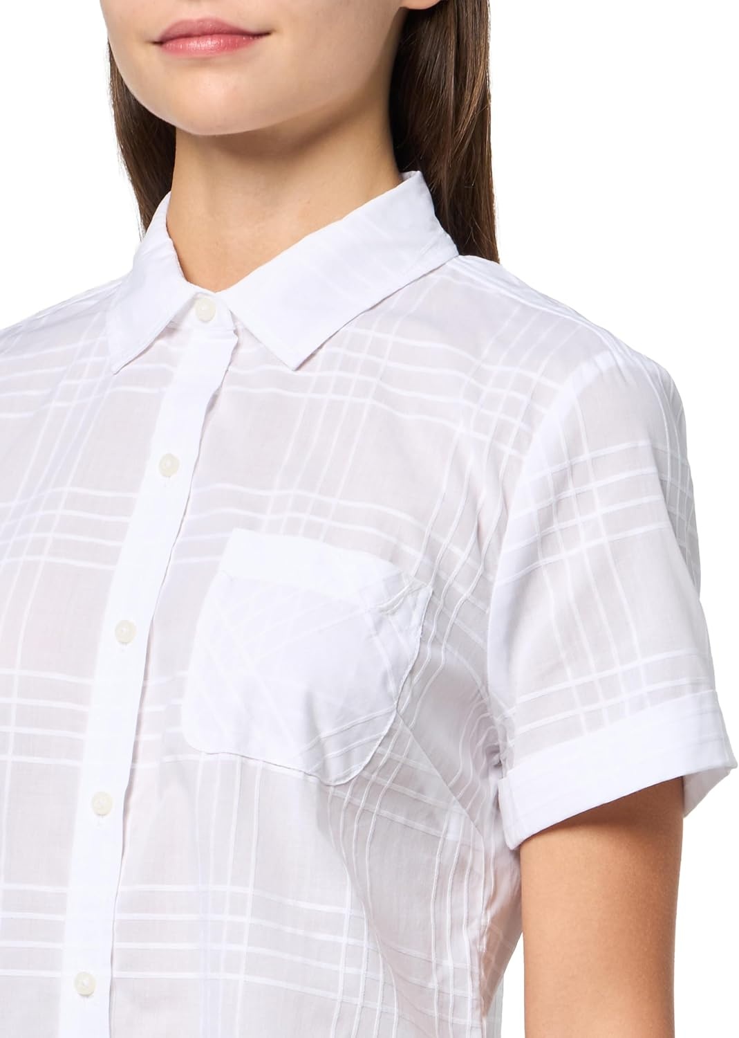 image:imageNautica Womens Button Front Short Sleeve Camp ShirtBright White