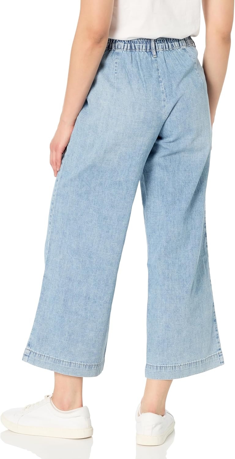 image:imageNautica Womens Button Pocket Wide Leg Sailor JeansBlue Voyage