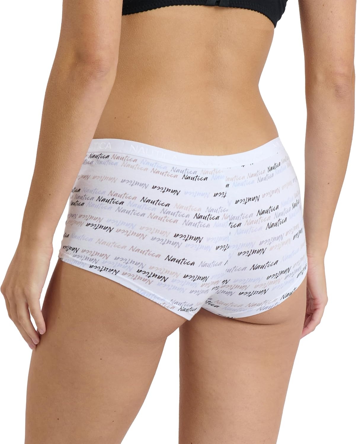 image:imageNautica Womens Cotton Boyshort Underwear Set 5PackBlackBlue GraniteMd Heather GreySphinxNt Logo