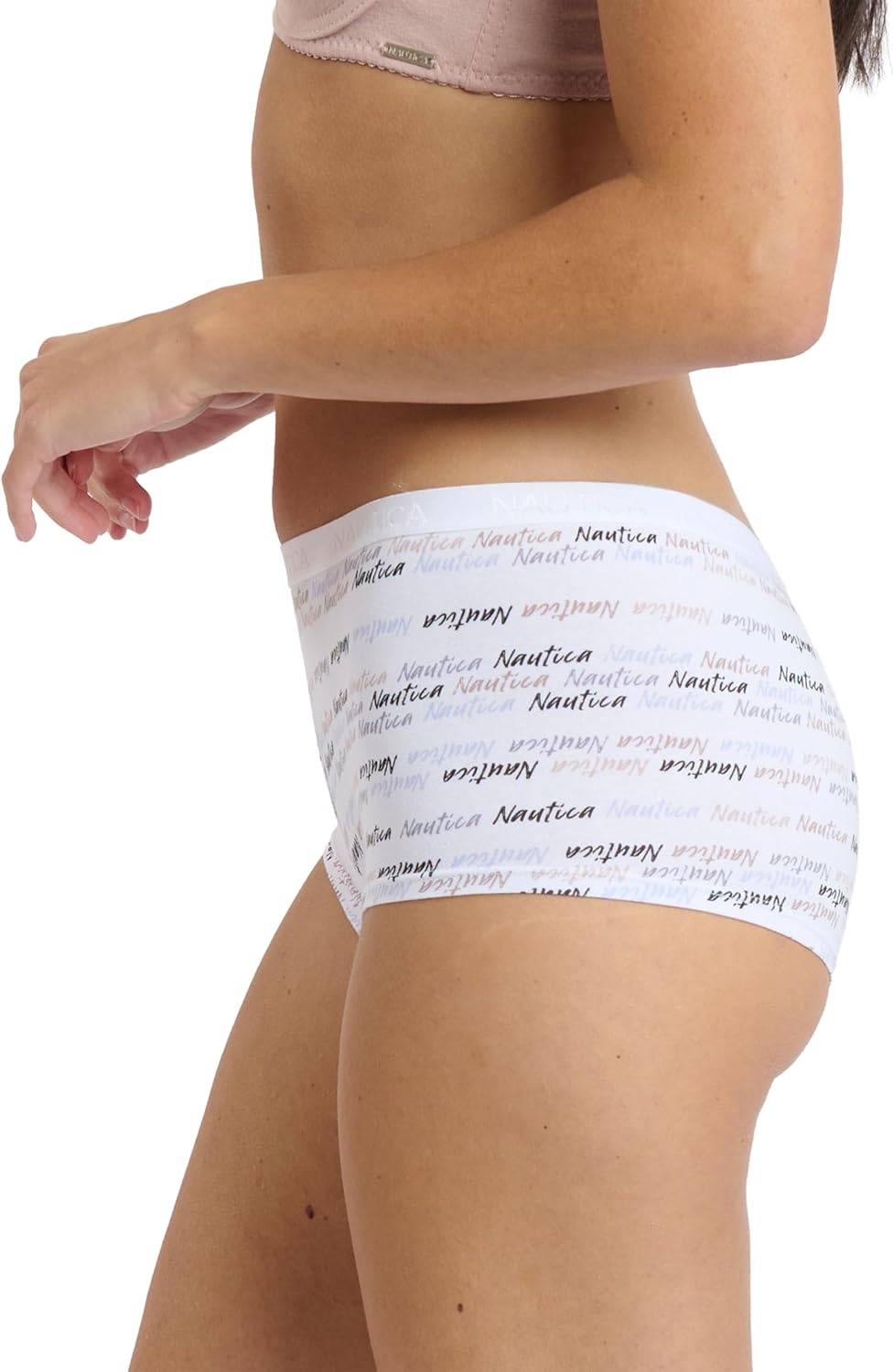 image:imageNautica Womens Cotton Boyshort Underwear Set 5PackBlackBlue GraniteMd Heather GreySphinxNt Logo