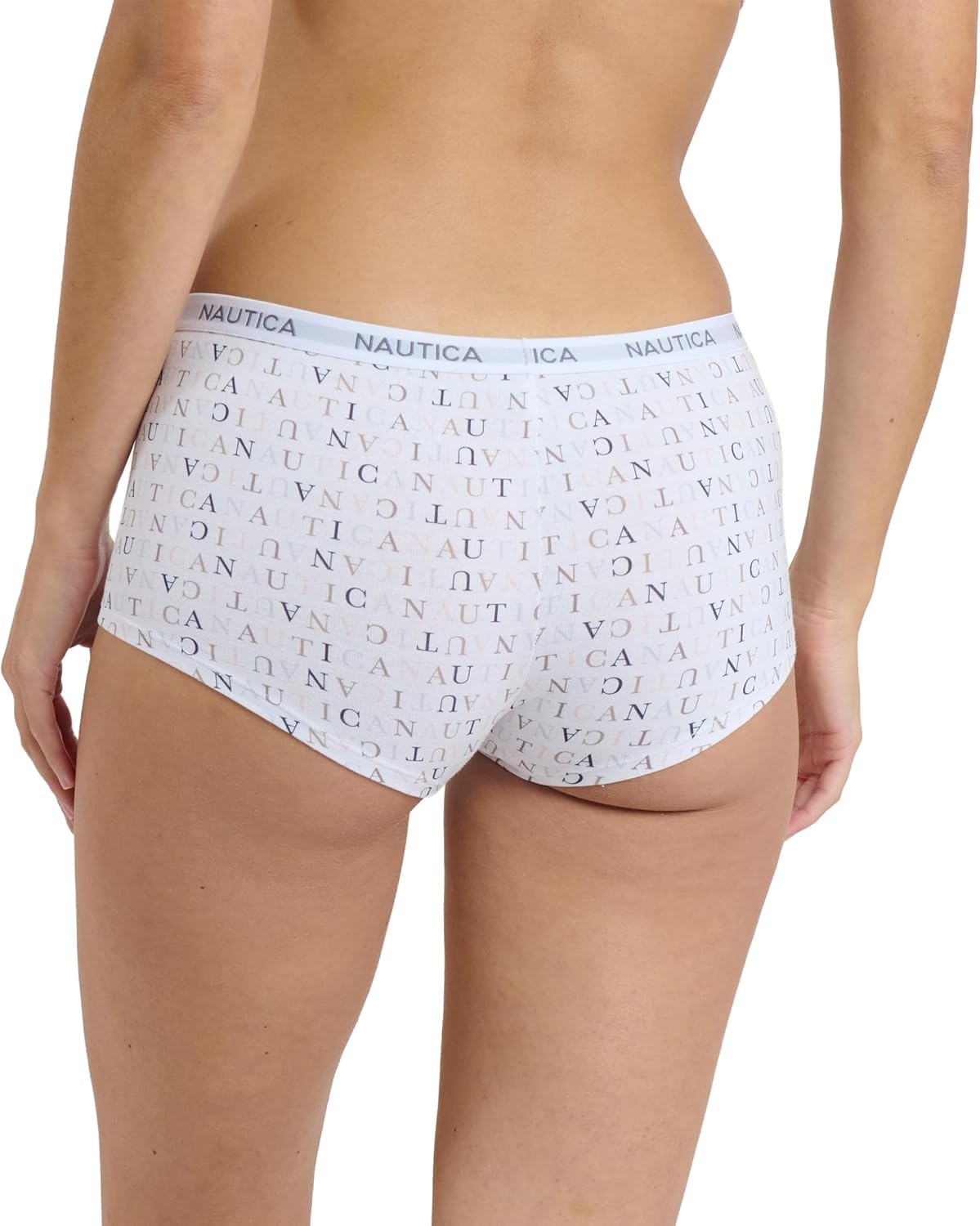 image:imageNautica Womens Cotton Boyshort Underwear Set 5PackMisty SpringLunarEndless DuskMd Heather GreyMulti Logo