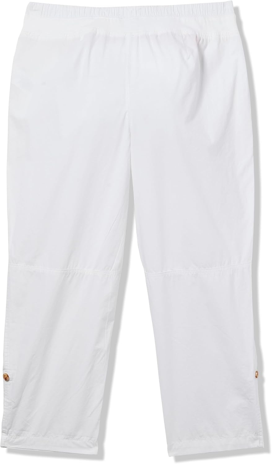 image:imageNautica Womens Cotton Poplin Caspian Utility PantBright White