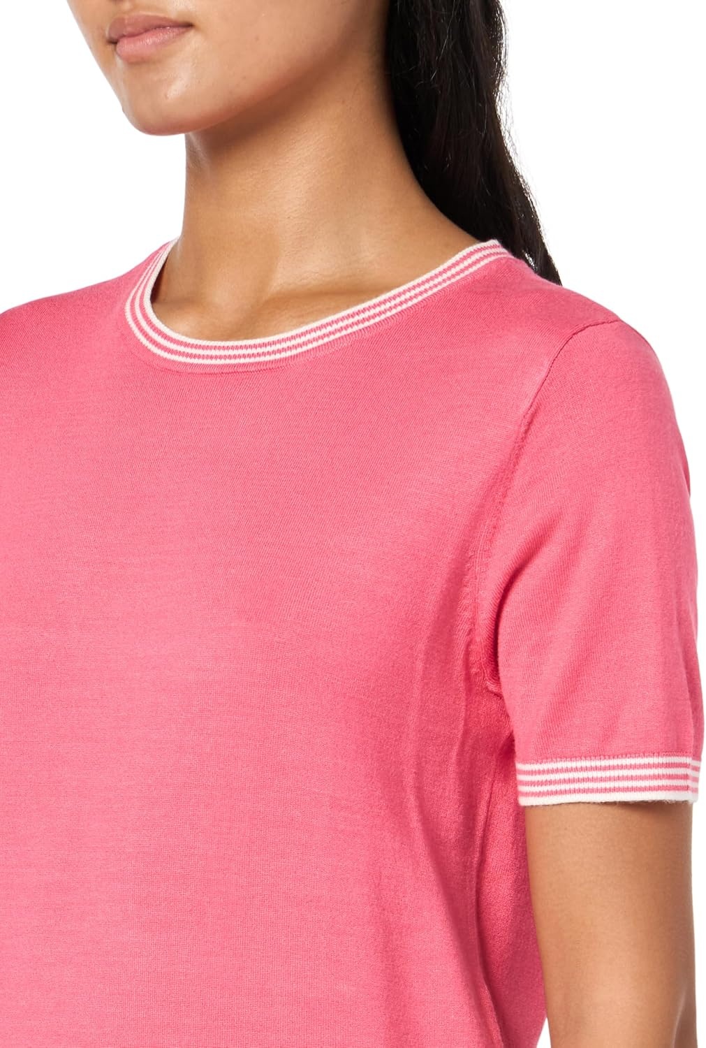 image:imageNautica Womens Crew Neck Solid Short Sleeve SweaterRosette Multi