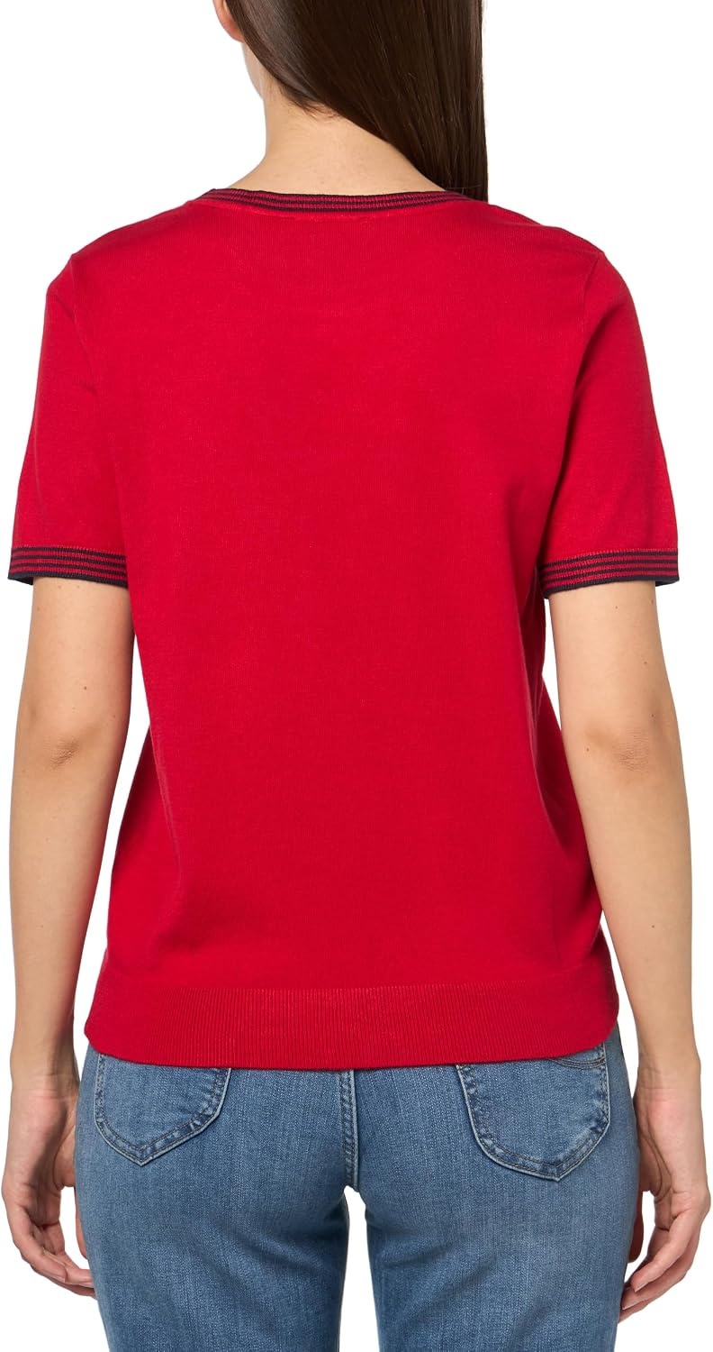 image:imageNautica Womens Crew Neck Solid Short Sleeve SweaterScarlet Sky Captain