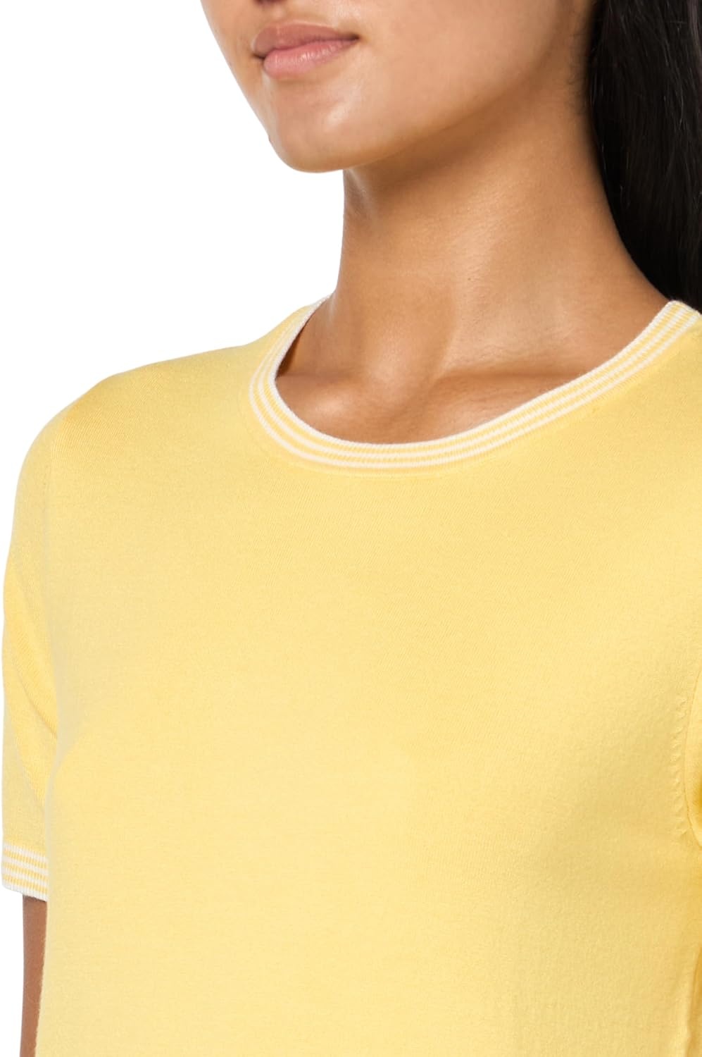 image:imageNautica Womens Crew Neck Solid Short Sleeve SweaterSnapdragon Combo