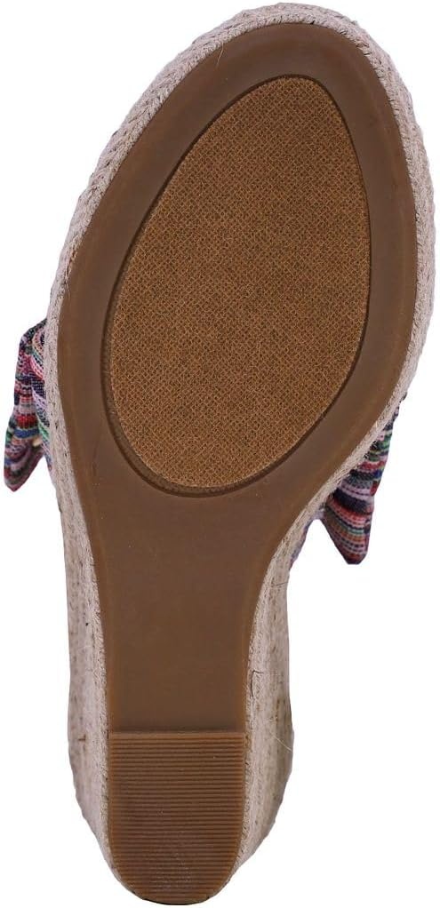 image:imageNautica Womens Espadrille Wedges for Women Platform Sandals SlipOn Knot Bow Summer Shoes with Woven Rope HeelBeach Multi