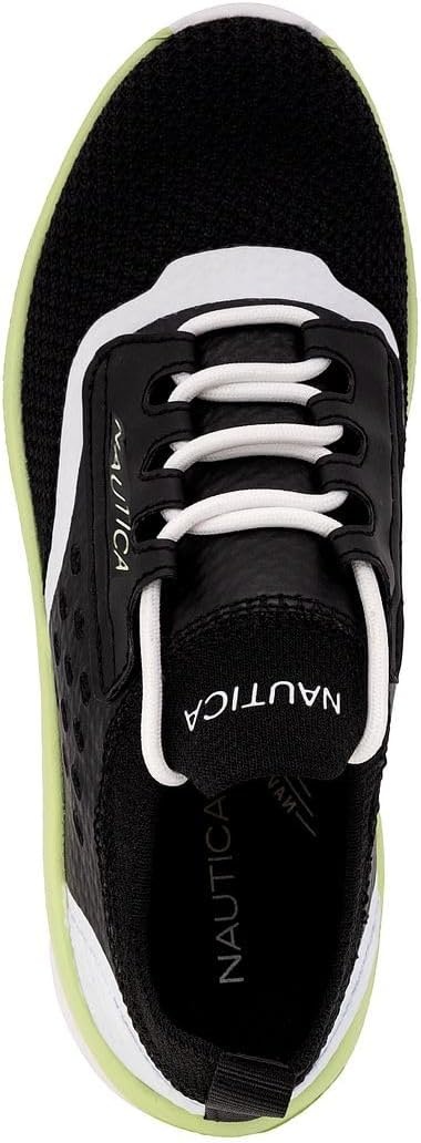 image:imageNautica Womens Fashion Sneaker LaceUp Running Shoe Casual Max Cushioning Walking Tennis SneakerBlackseracen