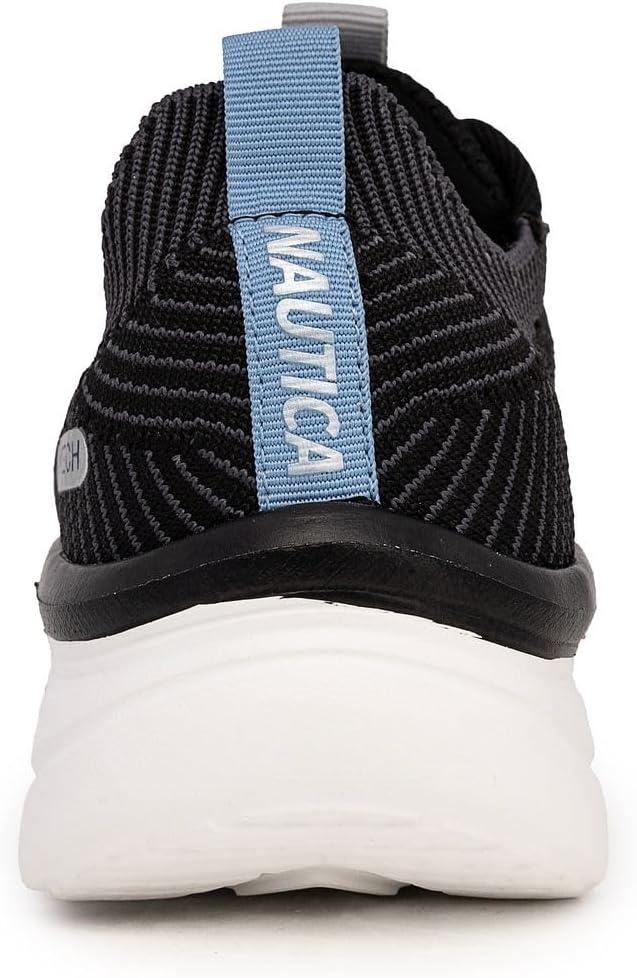 image:imageNautica Womens Fashion Sneaker LaceUp Running Shoe Casual Max Cushioning Walking Tennis SneakerBlackvenera