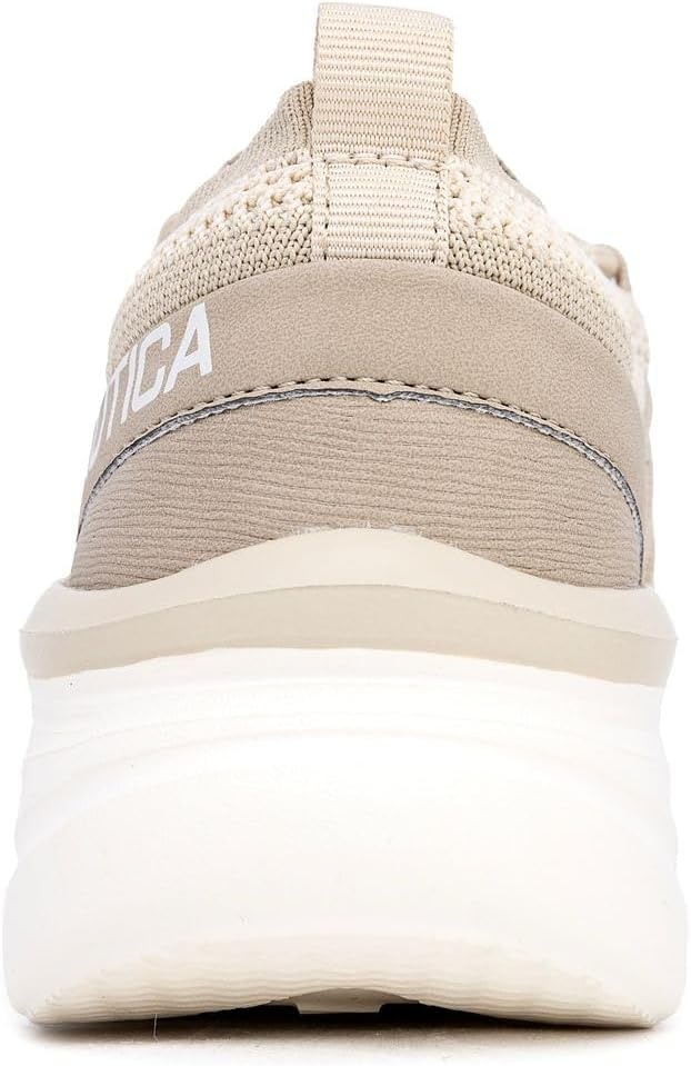 image:imageNautica Womens Fashion Sneaker LaceUp Running Shoe Casual Max Cushioning Walking Tennis SneakerKhakithemba