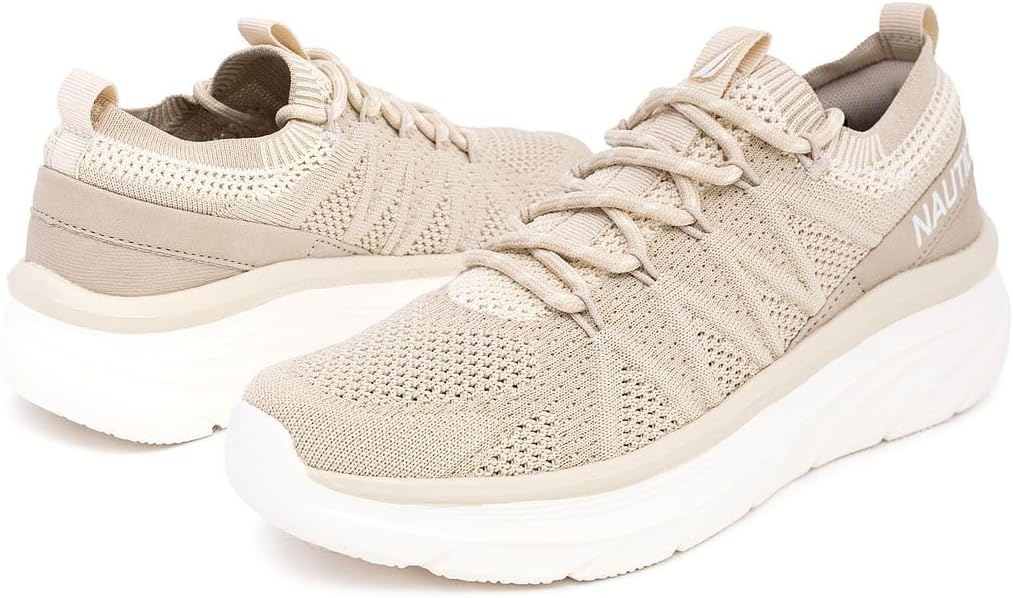 image:imageNautica Womens Fashion Sneaker LaceUp Running Shoe Casual Max Cushioning Walking Tennis SneakerKhakithemba