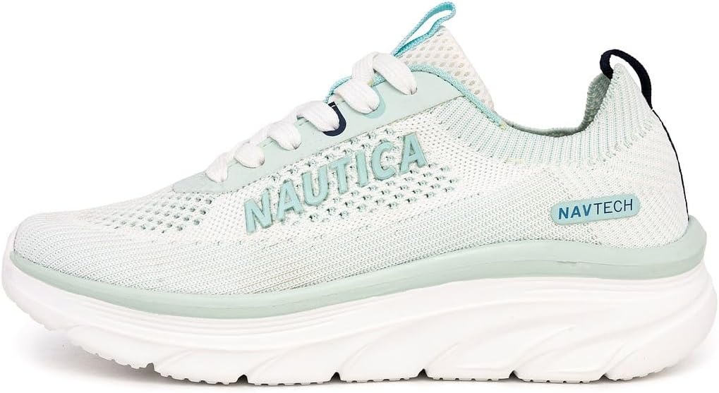 image:imageNautica Womens Fashion Sneaker LaceUp Running Shoe Casual Max Cushioning Walking Tennis SneakerLight Bluevenera