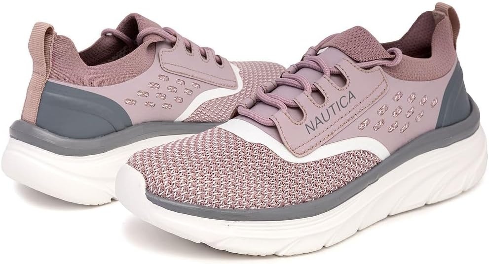 image:imageNautica Womens Fashion Sneaker LaceUp Running Shoe Casual Max Cushioning Walking Tennis SneakerLight Lilacseracen