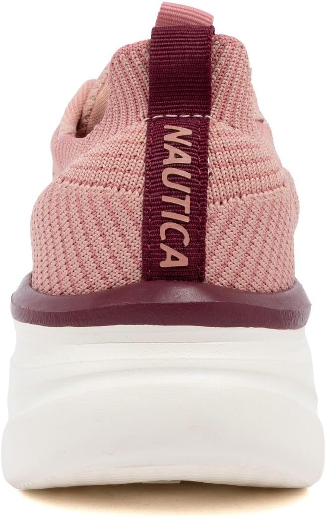 image:imageNautica Womens Fashion Sneaker LaceUp Running Shoe Casual Max Cushioning Walking Tennis SneakerMauve Burgundyvenera