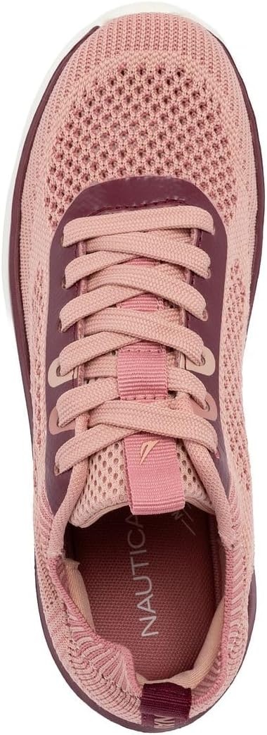 image:imageNautica Womens Fashion Sneaker LaceUp Running Shoe Casual Max Cushioning Walking Tennis SneakerMauve Burgundyvenera