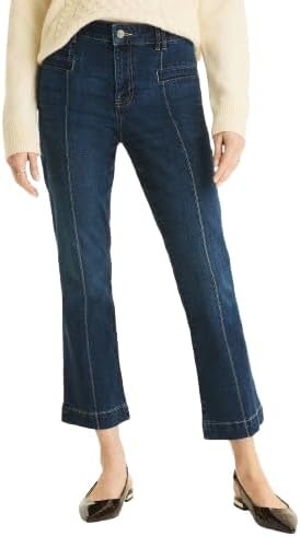 image:imageNautica Womens Flare Denim DemiBootcut Cropped Flare JeansSailor Blue