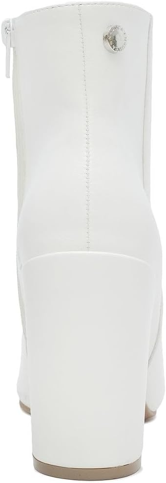image:imageNautica Womens Heeled Ankle Bootie with Pointed Toe Block Heel and Side Zipper for Winter YevaWhite