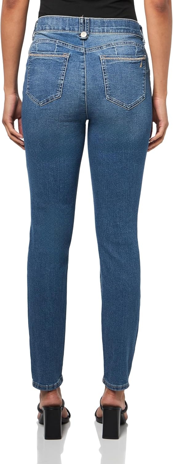 image:imageNautica Womens High Rise Skinny Mid Rise JeansRetro Blue