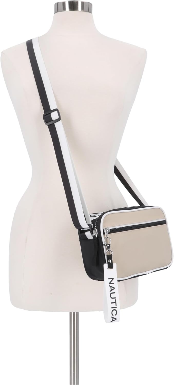 image:imageNautica Womens High Seas Camera CrossbodyBilateral Oatmeal