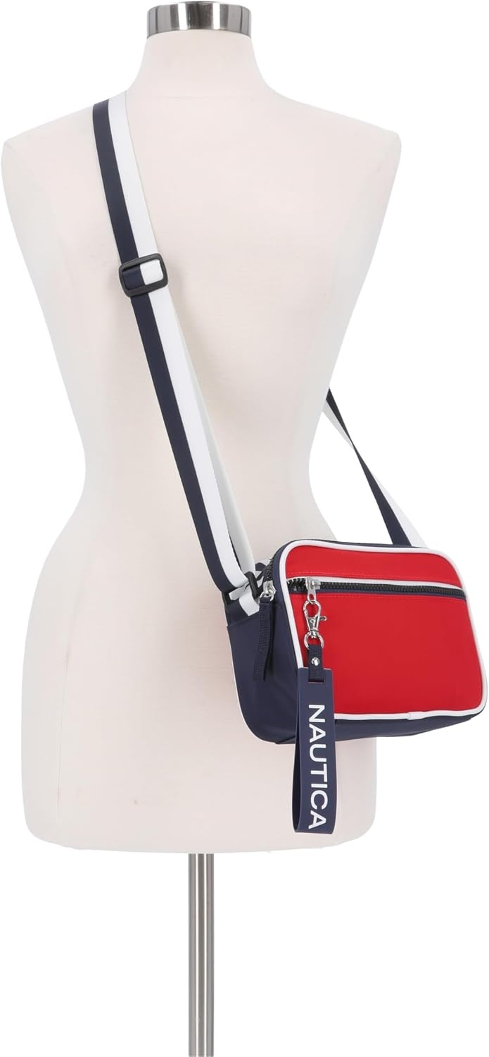 image:imageNautica Womens High Seas Camera CrossbodyBilateral Red