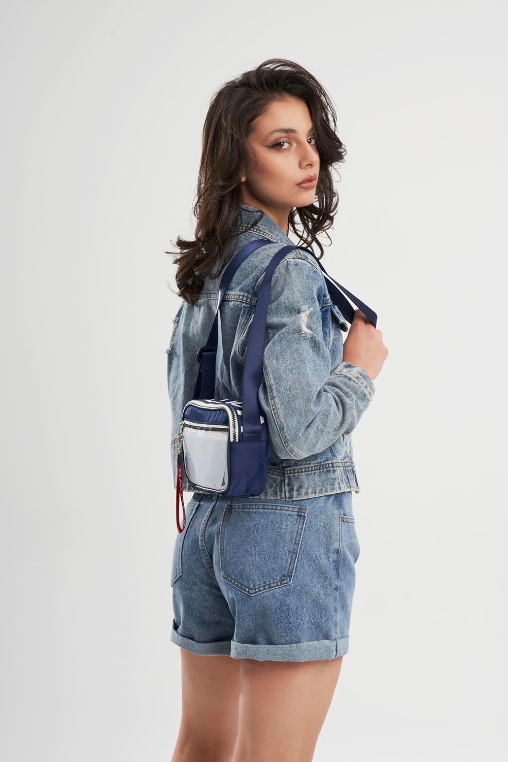 image:imageNautica Womens High Seas Camera CrossbodyIndigoWhite