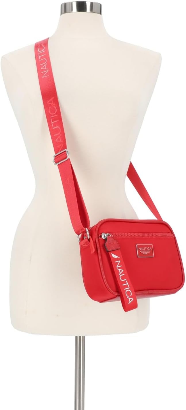 image:imageNautica Womens High Seas Camera CrossbodyRed