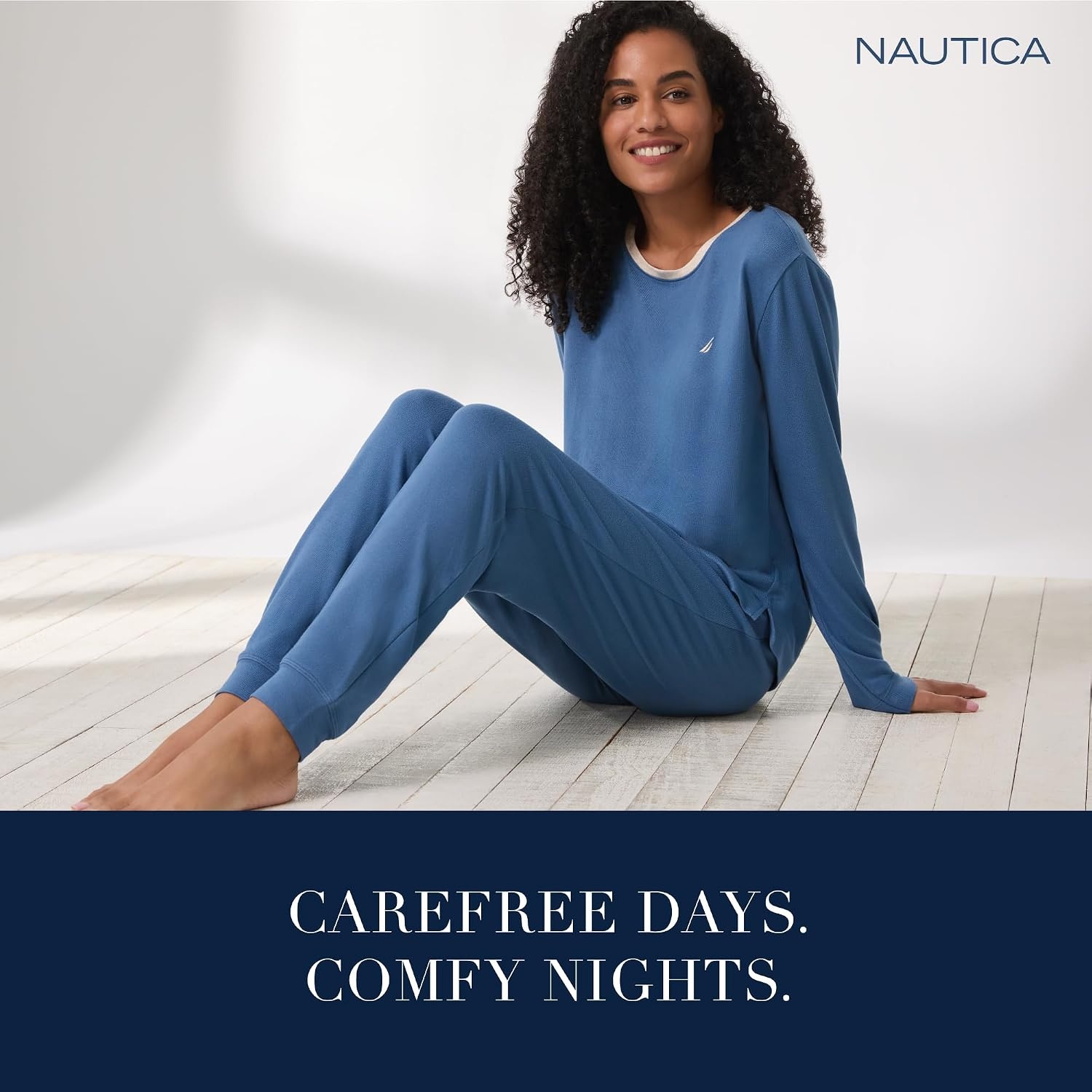 image:imageNautica Womens Jogger Pajama Pants with Pockets Soft Lightweight amp Cozy Sweater Knit PJ Bottoms Sleepwear amp LoungewearOatmeal Heather