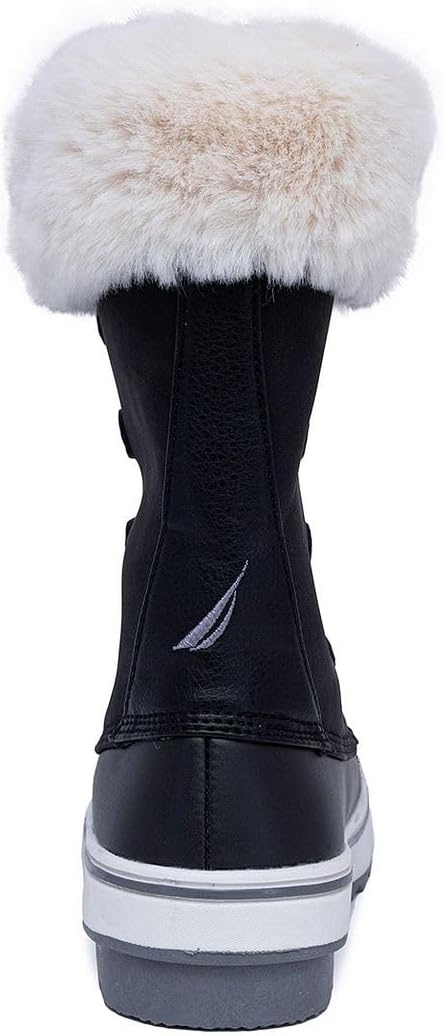 image:imageNautica Womens LaceUp Winter Snow amp Rain Boots WaterResistant Insulated Boots with Cozy Faux Fur Lining for Warmth and Comfort GlenoakBlack