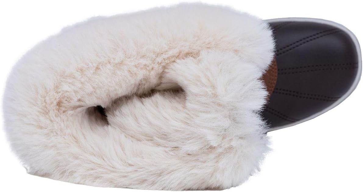 image:imageNautica Womens LaceUp Winter Snow amp Rain Boots WaterResistant Insulated Boots with Cozy Faux Fur Lining for Warmth and Comfort GlenoakBrown