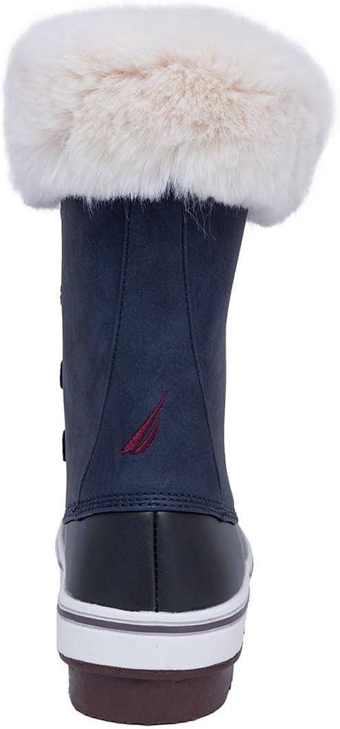 image:imageNautica Womens LaceUp Winter Snow amp Rain Boots WaterResistant Insulated Boots with Cozy Faux Fur Lining for Warmth and Comfort GlenoakPeacoat