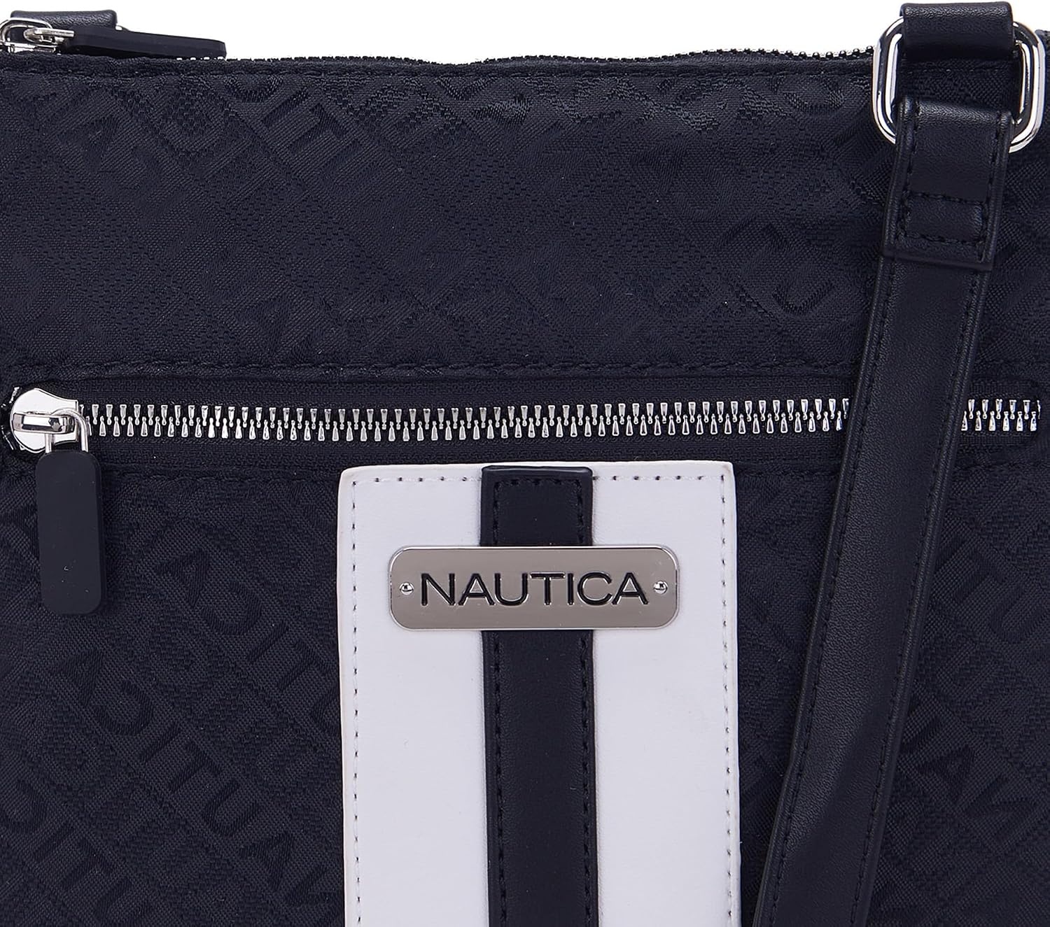image:imageNautica Womens Lakeside Signature North South Crossbody BagBlack