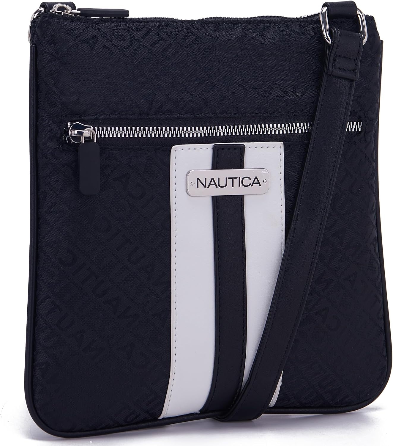 image:imageNautica Womens Lakeside Signature North South Crossbody BagBlack