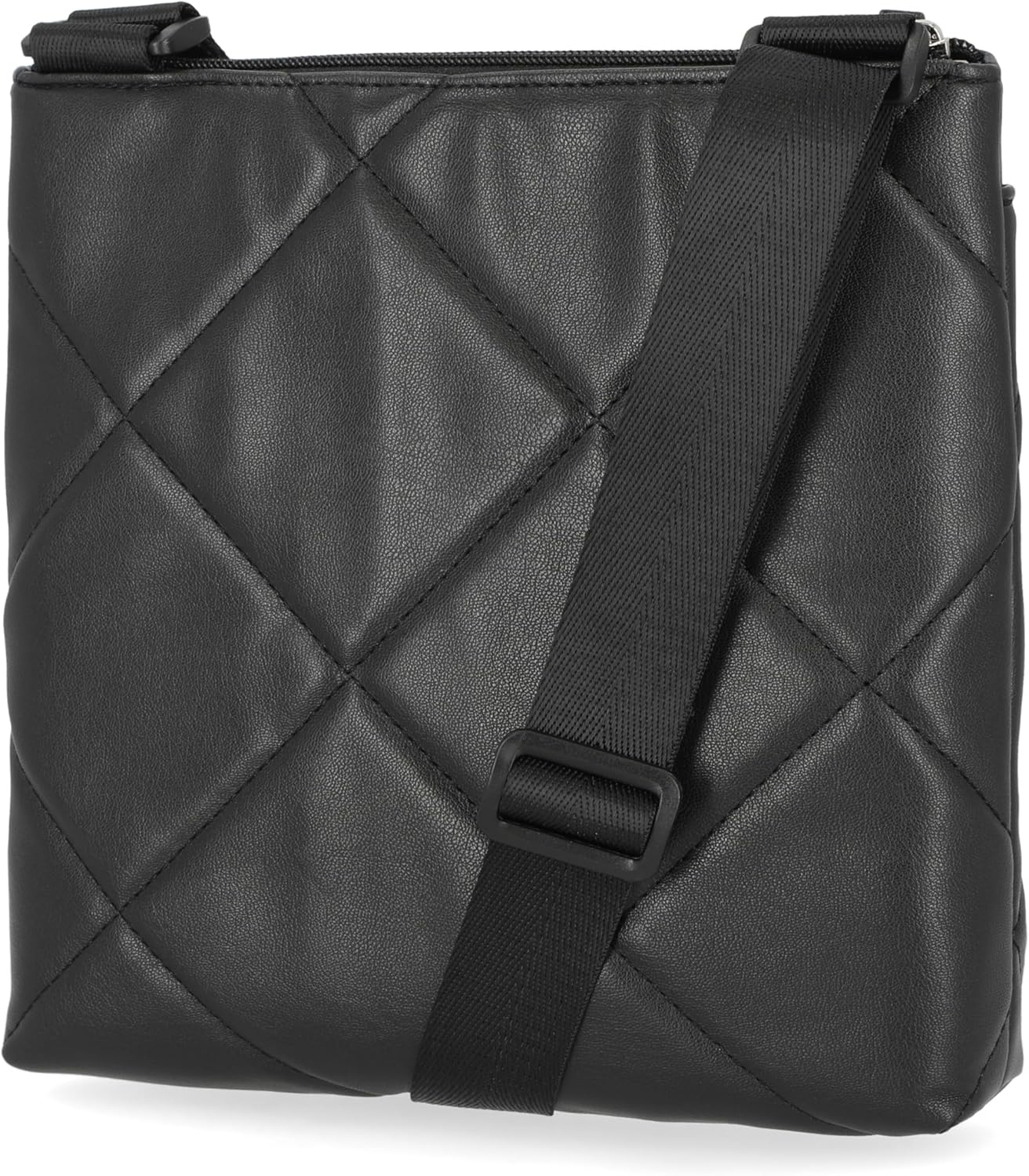 image:imageNautica Womens Lakeside Signature North South Crossbody BagBlack Marquise Quilt
