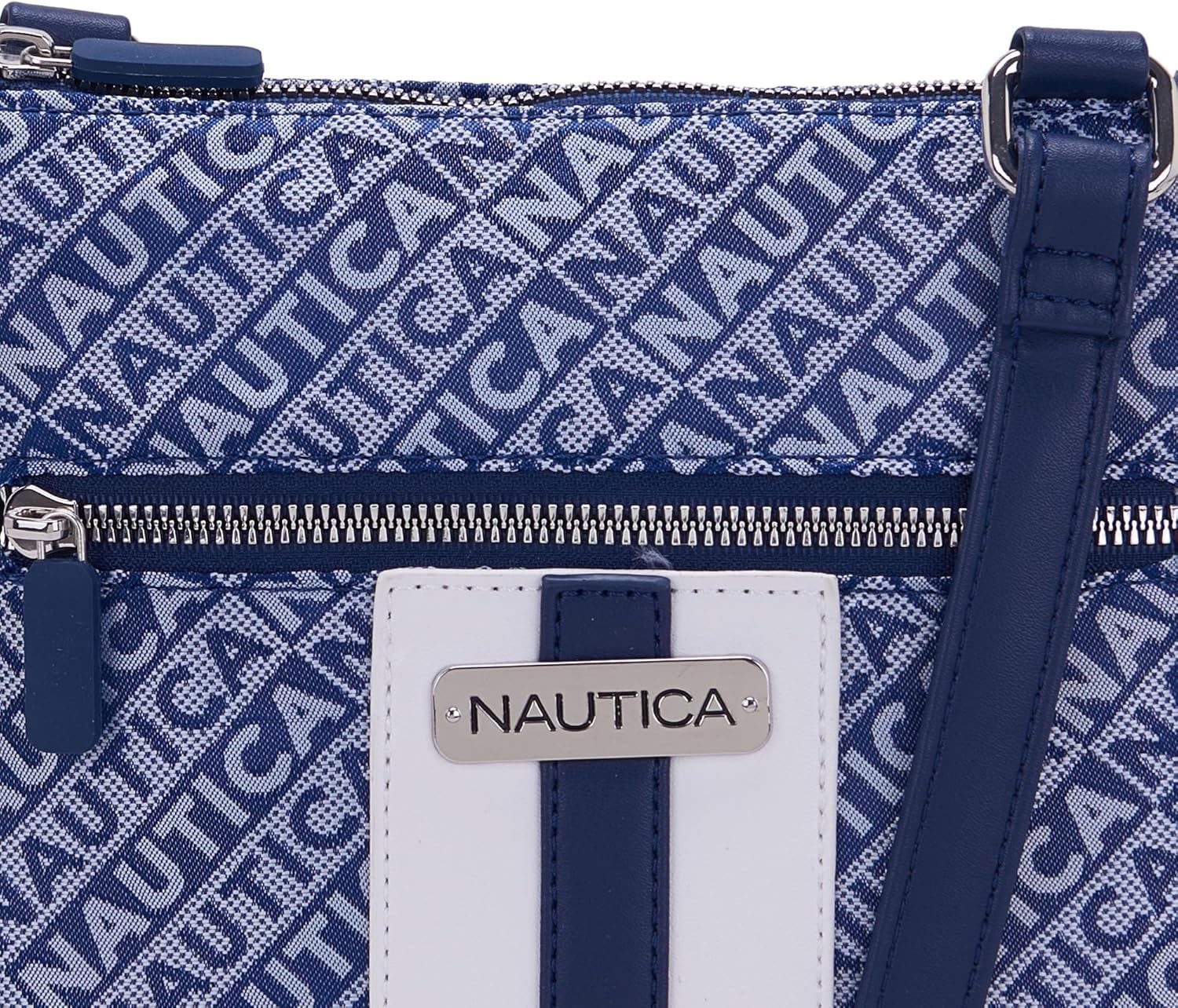 image:imageNautica Womens Lakeside Signature North South Crossbody BagIndigo