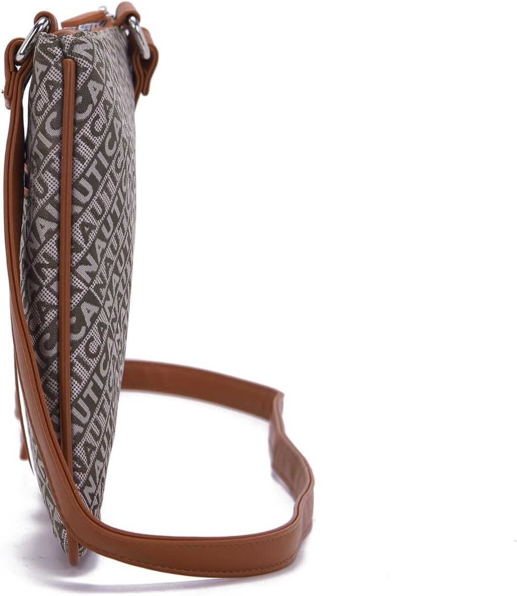 image:imageNautica Womens Lakeside Signature North South Crossbody BagKhaki