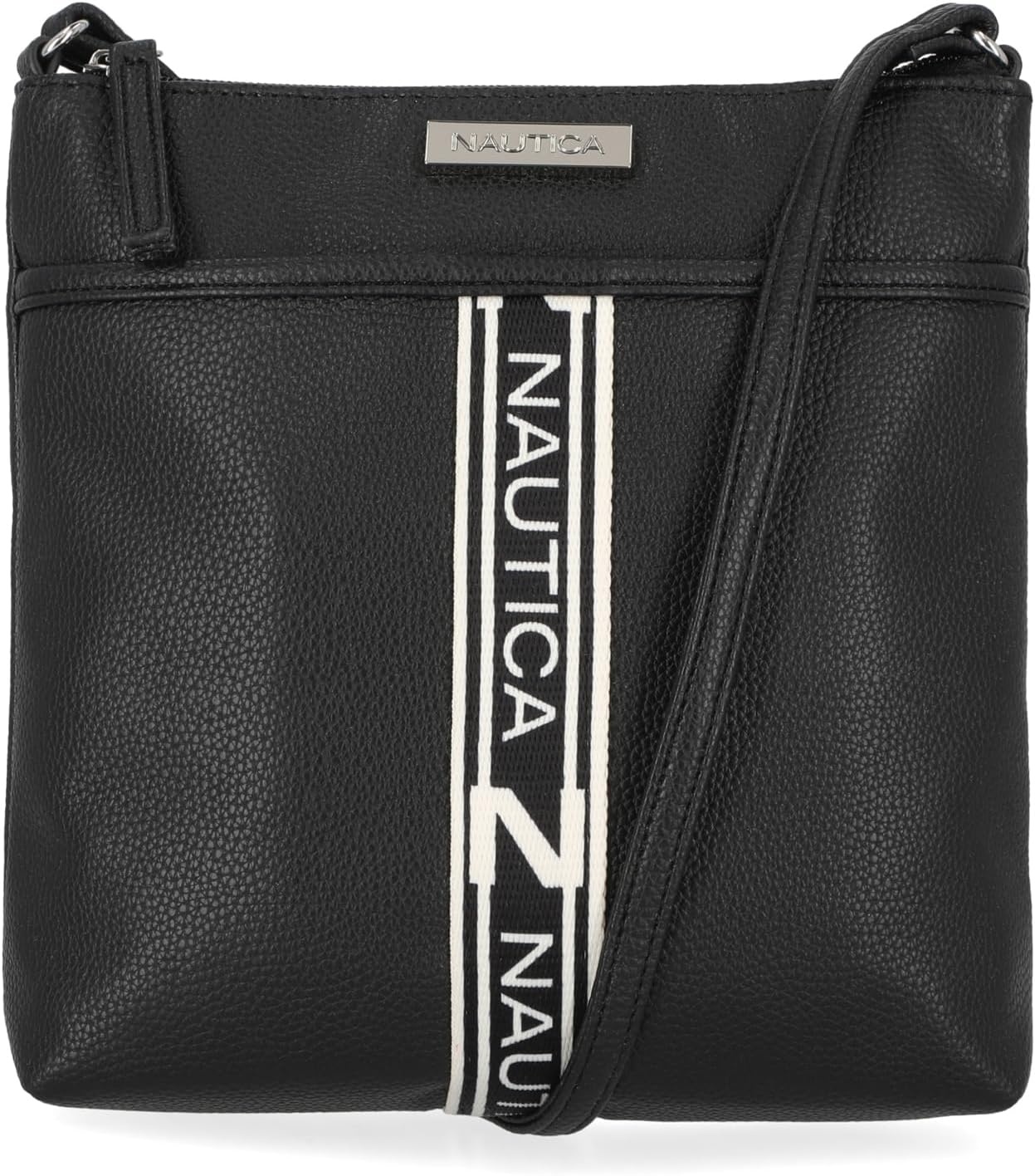 image:imageNautica Womens Lakeside Signature North South Crossbody BagLinked Black