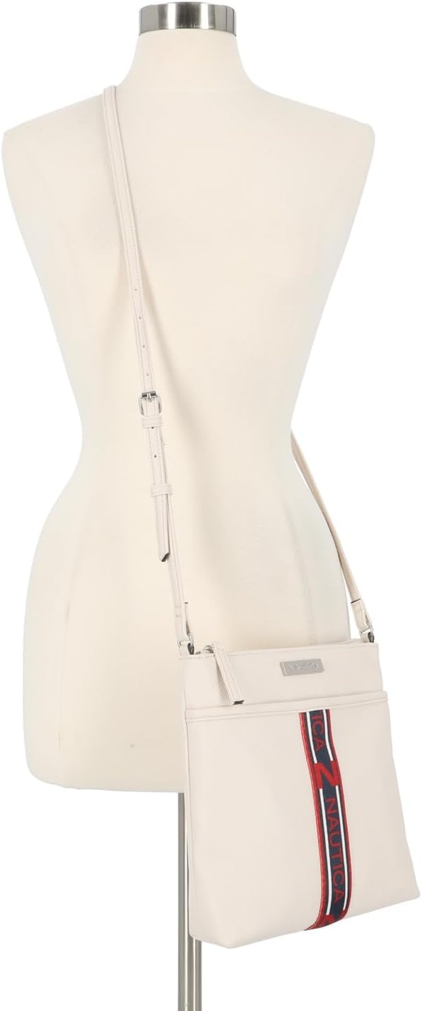 image:imageNautica Womens Lakeside Signature North South Crossbody BagLinked Bone