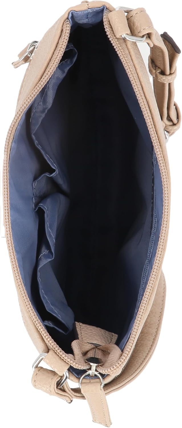 image:imageNautica Womens Lakeside Signature North South Crossbody BagMushroom Bannerman