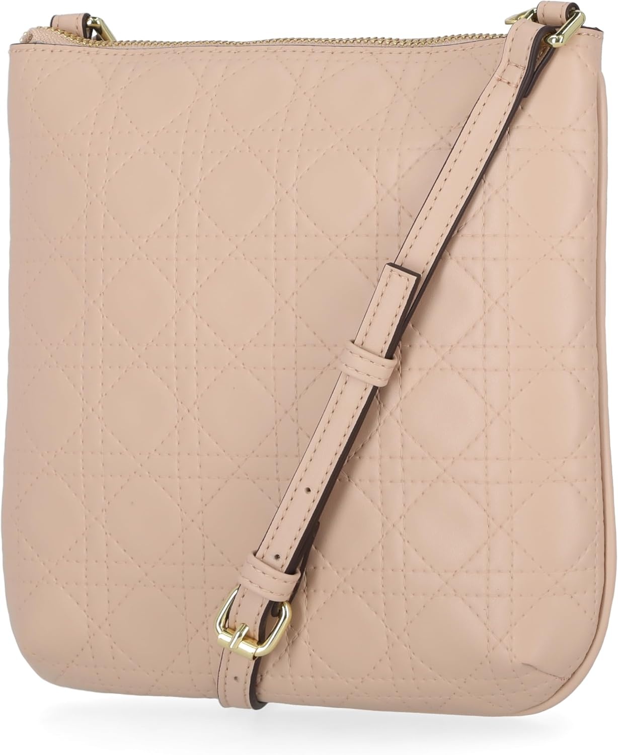 image:imageNautica Womens Lakeside Signature North South Crossbody BagNude Lattice Quilt